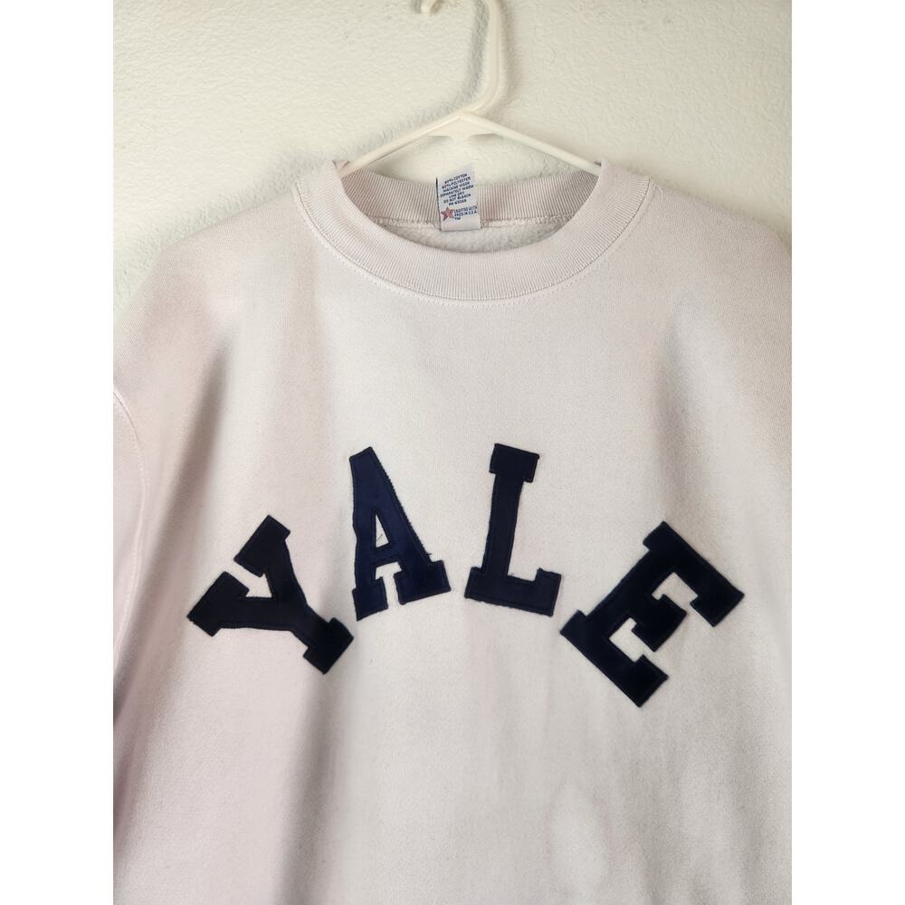 Vintage Yale Sweatshirt Unisex XL Pink Made in USA Soffe Heavy Sweats - Picture 2 of 9